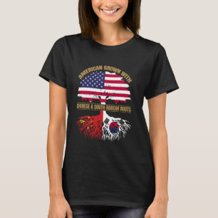 Amerikaans erfgoed gegroeid met Chinees Zuid-Korea T-shirt