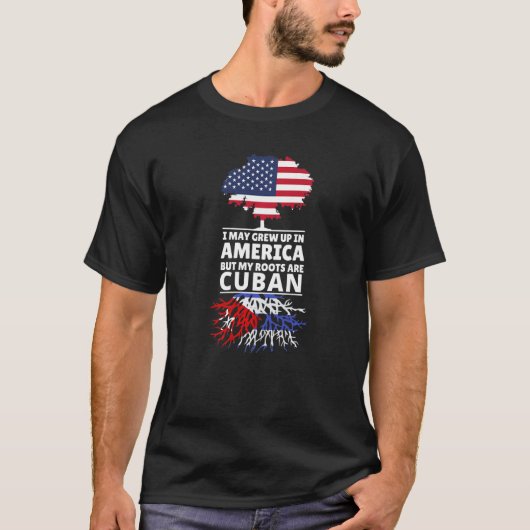 Amerikaans erfgoed met Cubaanse wortels T-shirt (Voorkant)