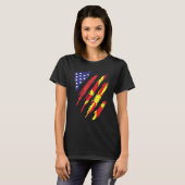 Amerikaans erfgoed van Macedonië T-shirt (Voorkant volledig)
