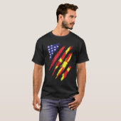 Amerikaans erfgoed van Macedonië T-shirt (Voorkant volledig)