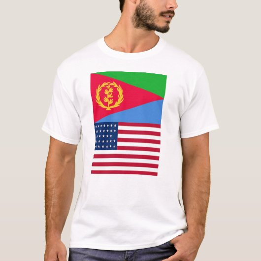 Amerikaans-Eritrese vlag T-shirt (Voorkant)