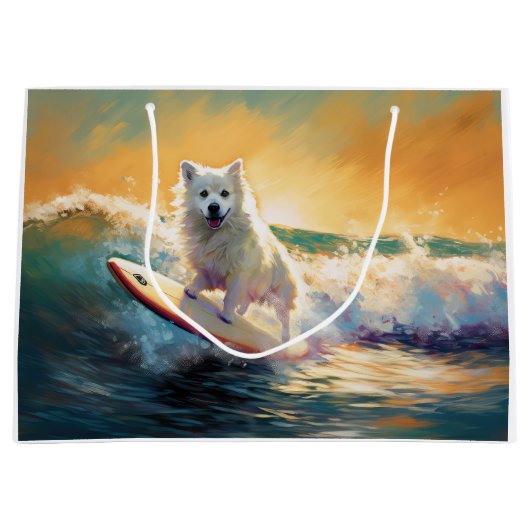 Amerikaans Eskimo Beach Surfen Schilderij Groot Cadeauzakje (Voorkant)