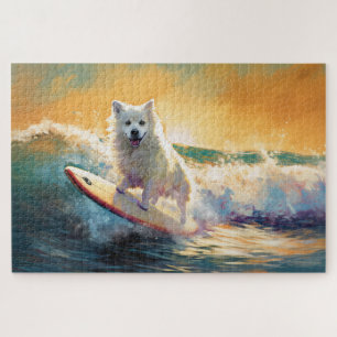 Amerikaans Eskimo Beach Surfen Schilderij Legpuzzel
