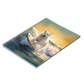 Amerikaans Eskimo Beach Surfen Schilderij Notitieboek (Linkerzijde)