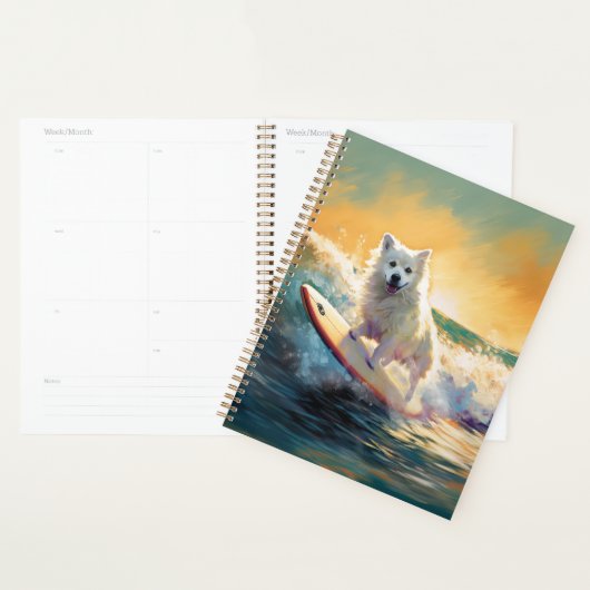Amerikaans Eskimo Beach Surfen Schilderij Planner (Display)