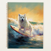 Amerikaans Eskimo Beach Surfen Schilderij Planner (Voorkant)