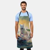 Amerikaans Eskimo Beach Surfen Schilderij Schort (Gedragen)