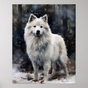 Amerikaans Eskimo Dog Art Print Poster
