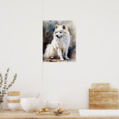 Amerikaans Eskimo Dog Art Print Poster (Keuken)