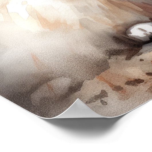 Amerikaans Eskimo Dog Art Print Poster (Hoek)