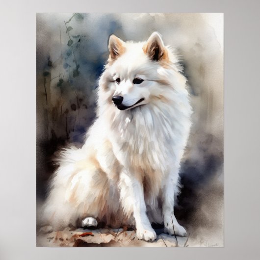 Amerikaans Eskimo Dog Art Print Poster (Voorkant)
