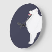 Amerikaans Eskimo Dog Hondenras Silhouette Grote Klok (Hoek)