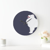 Amerikaans Eskimo Dog Hondenras Silhouette Grote Klok (Huis)