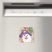 Amerikaans Eskimo Dog Pirate Magnet (Insitu (Vaatwasser))