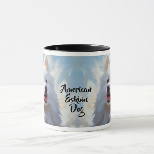 Amerikaans Eskimo Dog Portret Mok (Midden)