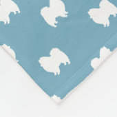 Amerikaans Eskimo Dog Silhouettes Eskies Pattern Fleece Deken (Hoek)