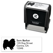 Amerikaans Eskimo Hond Silhouet Retouradres Zelfinktende Stempel (In situ)
