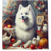 Amerikaans Eskimo schilderij Douchegordijn (Voorkant)