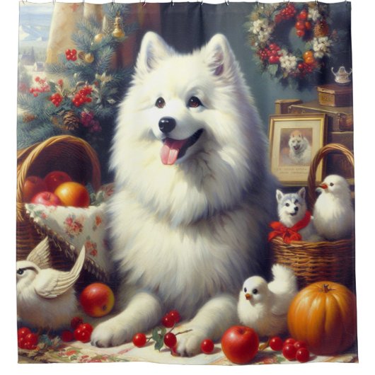  Amerikaans Eskimo schilderij Douchegordijn (Voorkant)