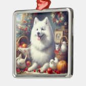  Amerikaans Eskimo schilderij Metalen Ornament (Links)