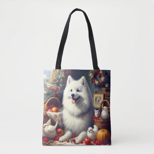 Amerikaans Eskimo schilderij Tote Bag (Voorkant)