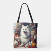 Amerikaans Eskimo schilderij Tote Bag (Achterkant)