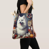 Amerikaans Eskimo schilderij Tote Bag (Dichtbij)
