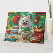 Amerikaans Eskimo-vakantie bakken: Feestelijke Ker Kaart (Voorkant)