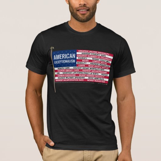 Amerikaans exceptionalisme? t-shirt (Voorkant)