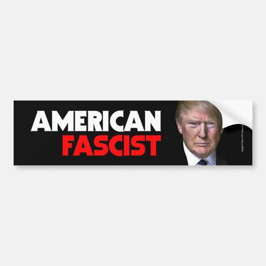 Amerikaans fascist bumpersticker (Voorkant)