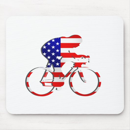 Amerikaans fietsenfietsenfietsenwiel muismat (Voorkant)