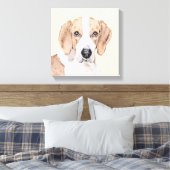 Amerikaans filtreerschilderij - Kute Original Dog Canvas Afdruk (Insitu (Slaapkamer))