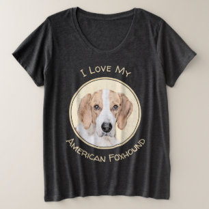 Amerikaans filtreerschilderij - Kute Original Dog  Grote Maat T-shirt