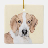 Amerikaans filtreerschilderij - Kute Original Dog  Keramisch Ornament (Achterkant)