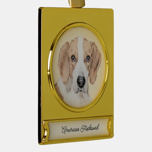 Amerikaans filtreerschilderij - Kute Original Dog Verguld Banner Ornament (Rechts)