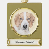 Amerikaans filtreerschilderij - Kute Original Dog Verguld Banner Ornament (Voorkant)