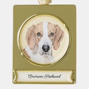 Amerikaans filtreerschilderij - Kute Original Dog  Verguld Banner Ornament