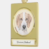 Amerikaans filtreerschilderij - Kute Original Dog  Verguld Banner Ornament (Links)