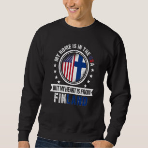 Amerikaans Fins Vlag Hart van Fins Amerikaans Trui