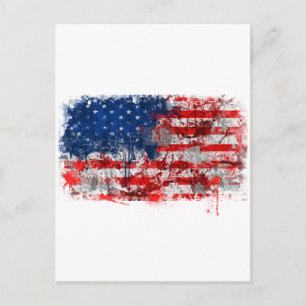 Amerikaans FLag Graffiti Briefkaart