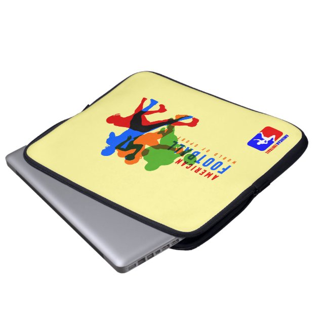 Amerikaans Football | 15-inch laptophoes Laptop Sleeve (Voorkant onderkant)