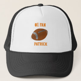 Amerikaans Football #1 Sportfan met Naam Trucker Pet