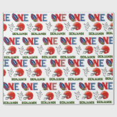 Amerikaans Football 1e verjaardag Cadeaupapier (Vlak)