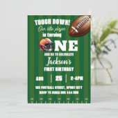 Amerikaans Football 1e Verjaardagssport Kaart (Staand voorkant)