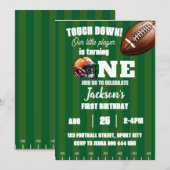 Amerikaans Football 1e Verjaardagssport Kaart (Voorkant / Achterkant)