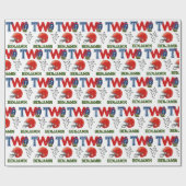 Amerikaans Football 2e verjaardag Cadeaupapier (Vlak)