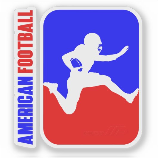Amerikaans football | 3"x 3" — Glanzend transparan Sticker (Voorkant)