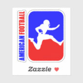 Amerikaans football | 3"x 3" — Glanzend transparan Sticker (Vel)