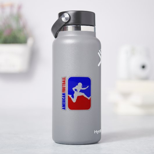 Amerikaans football | 3"x 3" — Glanzend transparan Sticker (HydroFlask)