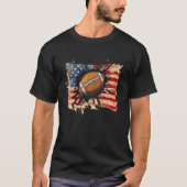 Amerikaans football 4 van juli Mannen USA American T-shirt (Voorkant)